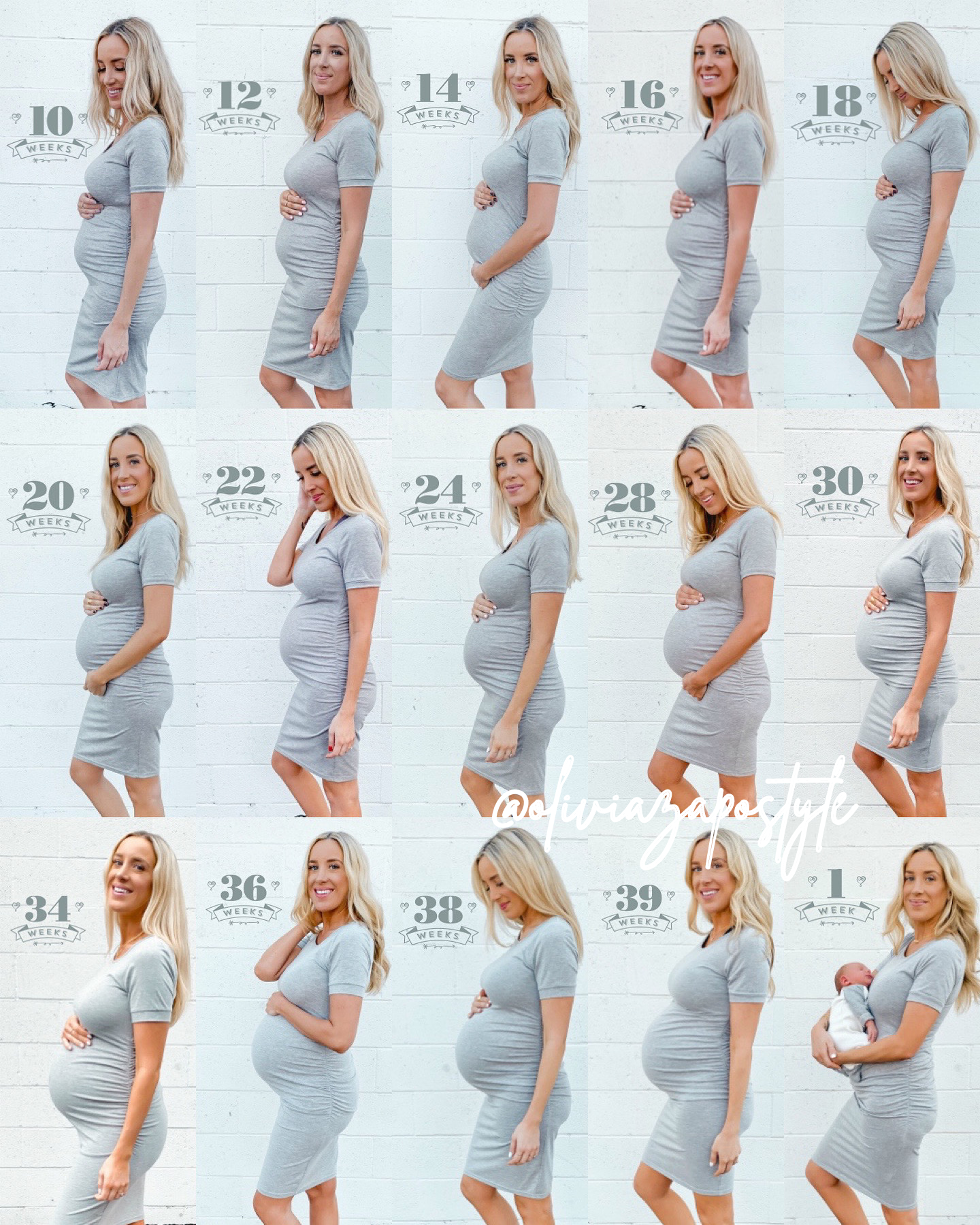 Pregnancy BABY BUMP Progression/Transformation, 5 - 41 Weeks